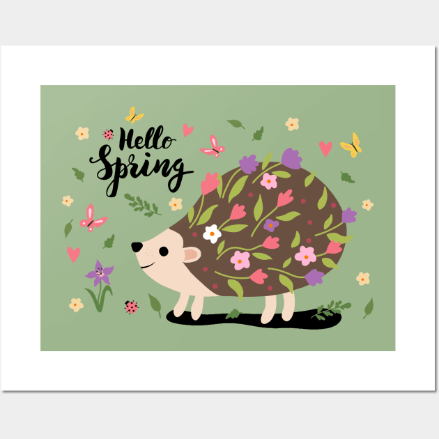 Cute Hedgehog Wall Art by valentinahramov